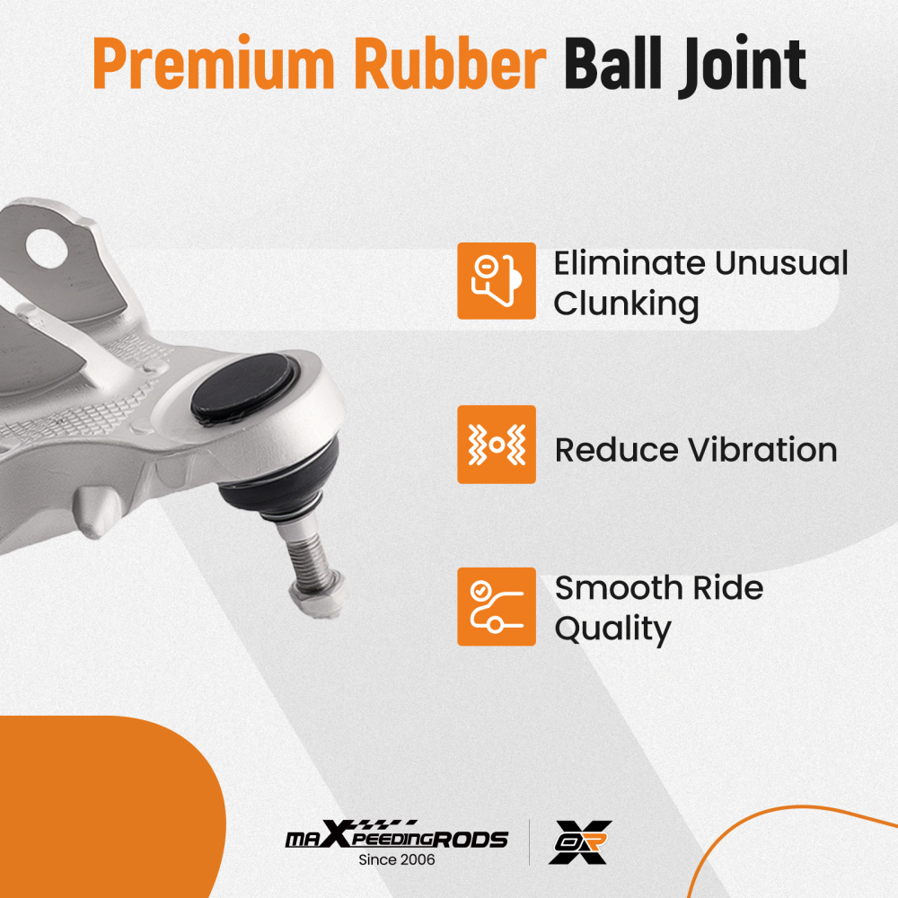 6x Front Upper Lower Control Arms compatible for Ford F-150 Mark LT 2005-2008 4WD K80306