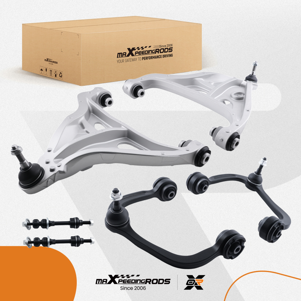 6x Front Upper Lower Control Arms compatible for Ford F-150 Mark LT 2005-2008 4WD K80306