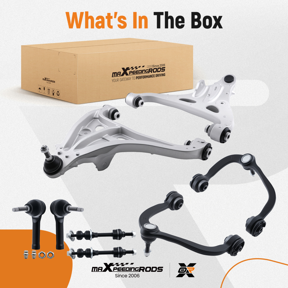 8pc Front Upper Lower Control Arm for F-150 2005-2008 w/ Tie Rod Sway Bar K80306