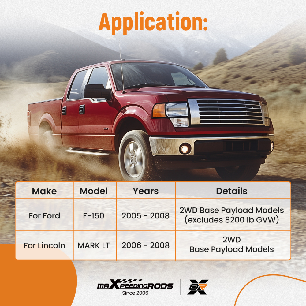 8pc Front Upper Lower Control Arm for F-150 2005-2008 w/ Tie Rod Sway Bar K80306