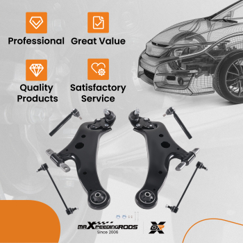 8x Front Lower Control Arm Ball Joint Sway Bar compatible for Toyota Highlander 2008-2018