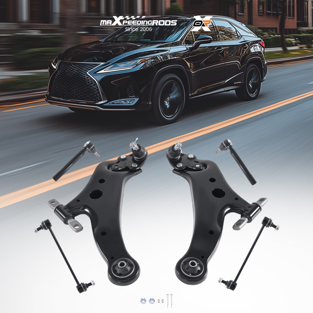 8x Front Lower Control Arm Ball Joint Sway Bar compatible for Toyota Highlander 2008-2018
