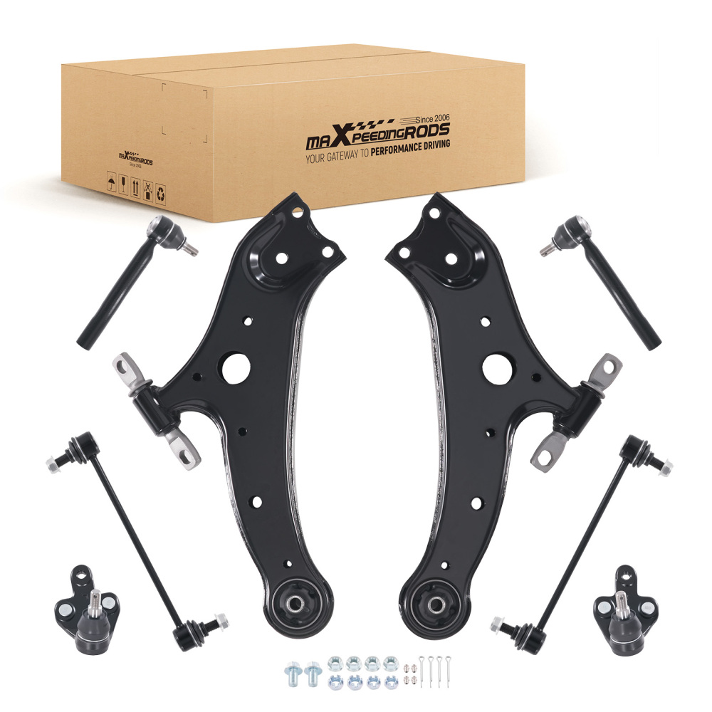 8x Front Lower Control Arm Ball Joint Sway Bar compatible for Toyota Highlander 2008-2018