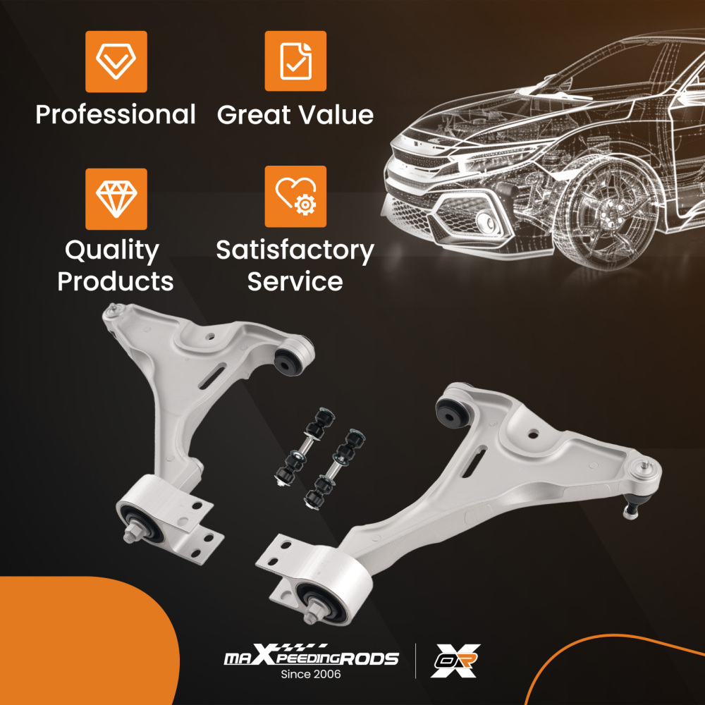 4 FRONT LOWER WISHBONE SUSPENSION CONTROL ARMS compatible for CADILLAC BUICK LUCERNE 06-11