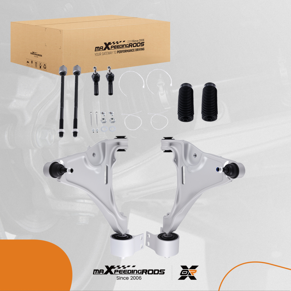 Front Lower Control Arm Kit InnerOuter Tie Rods compatible for Buick Lucerne 2006 - 2011