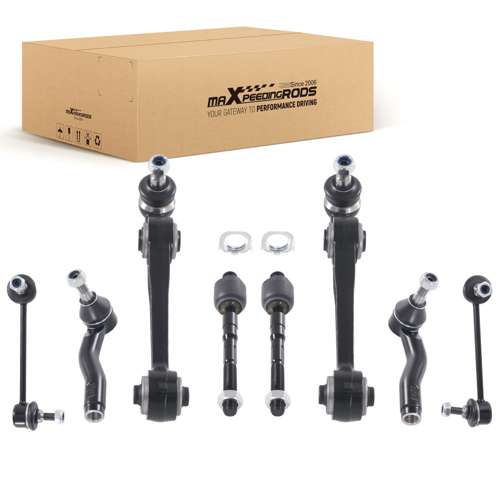 Front Lower Forward Control Arm Ball Joint Tie Rod Sway Bar compatible for Mazda 6 2003-08