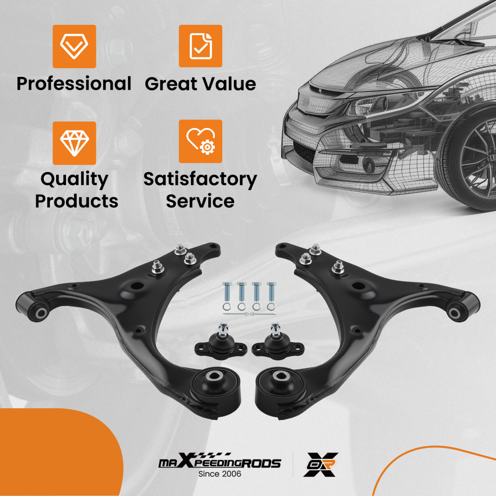 4PC Front Lower Driver Passenger Control Arms compatible for KIA Rondo Optima 2007-2012