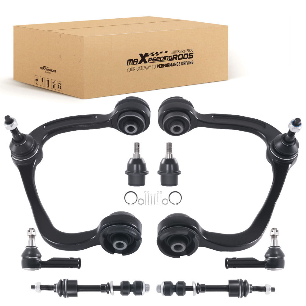 8PC Front Upper Control Arms Ball Joints Sway Bar compatible for Ford F-150 2005-2008 2WD