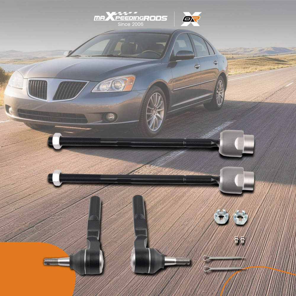Front Inner Outer Tie Rod Ends compatible for Chevrolet Malibu 2004 2005 2006 2007 - 2012