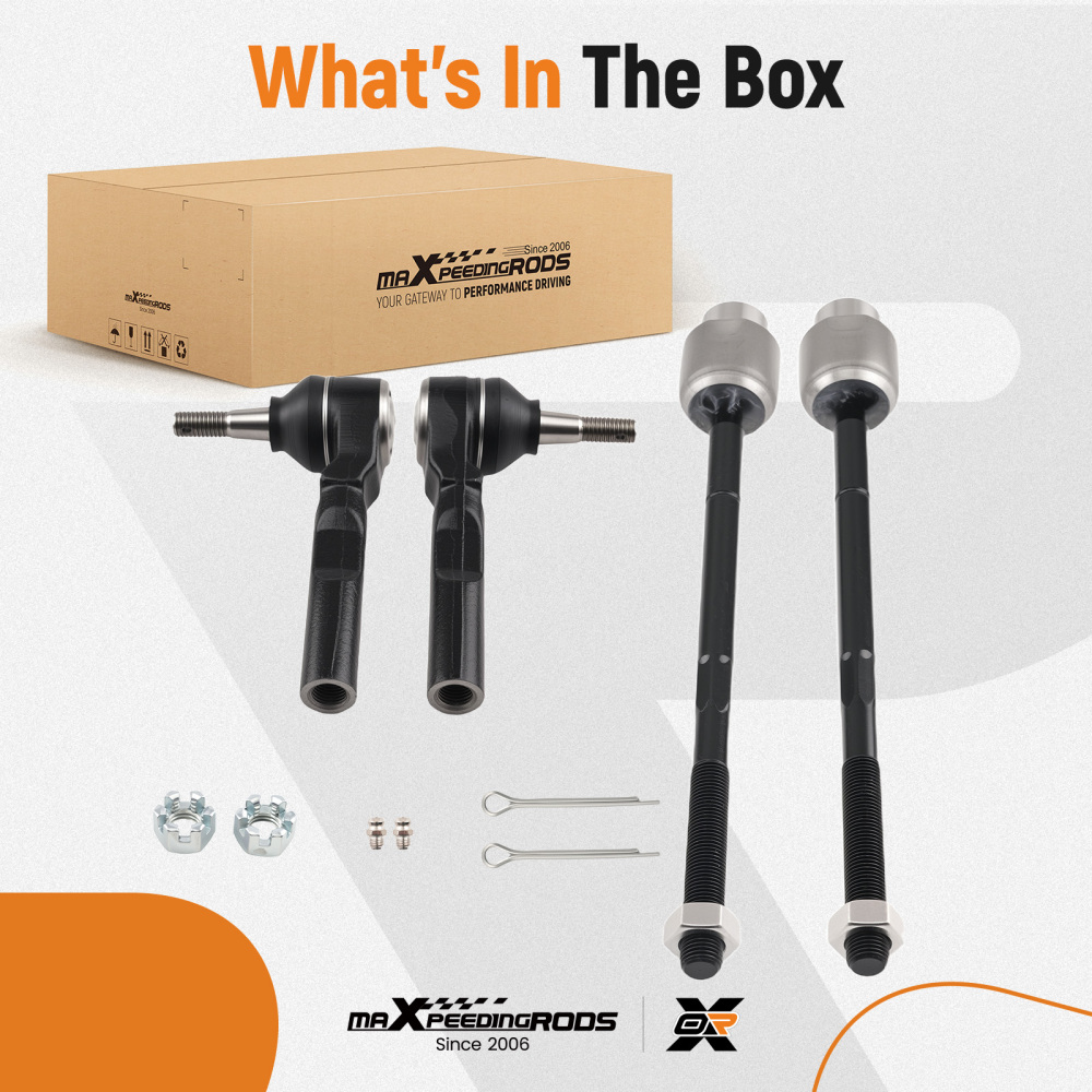 Front Inner Outer Tie Rod Ends compatible for Chevrolet Malibu 2004 2005 2006 2007 - 2012