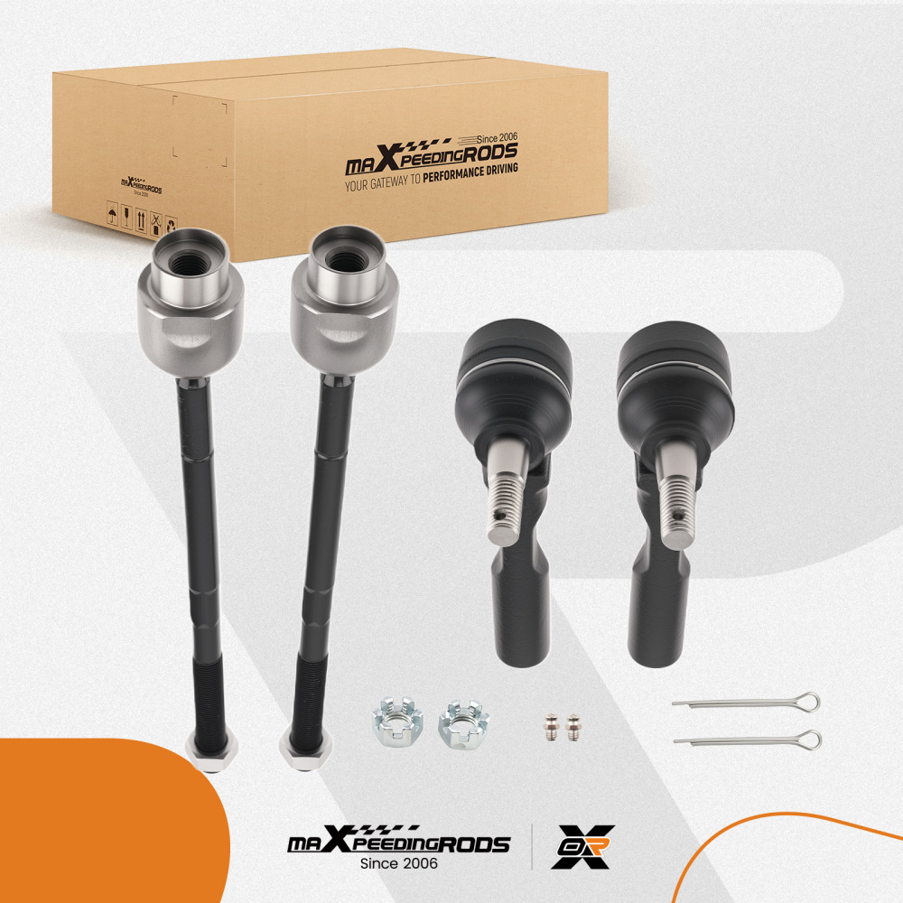 Front Inner Outer Tie Rod Ends compatible for Chevrolet Malibu 2004 2005 2006 2007 - 2012