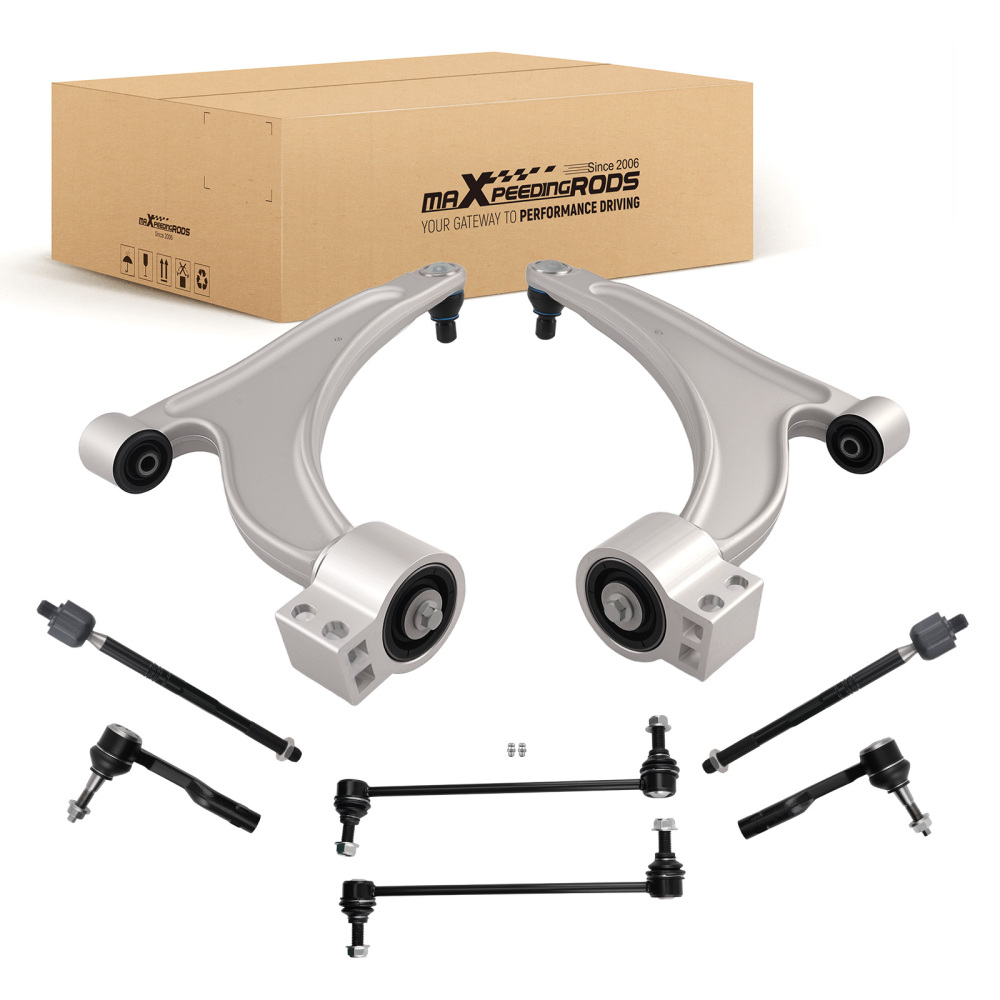 Front Lower Control Arms Tierods Sway Bar Kit compatible for Chevy Malibu 2013 2014 2015