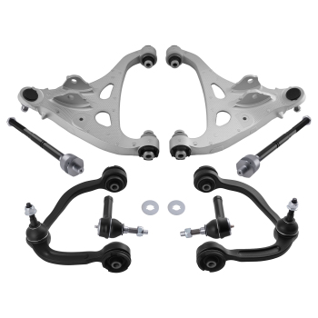 8x Front Upper Lower Control Arms compatible for Ford F-150 Mark LT 2005-2008 4WD K80306