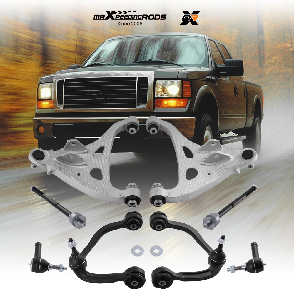 8x Front Upper Lower Control Arms compatible for Ford F-150 Mark LT 2005-2008 4WD K80306