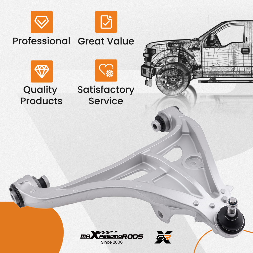 1x Front Lower Right Control Arm w/ Ball Joint compatible for FORD F-150 MARK LT 2004-2008