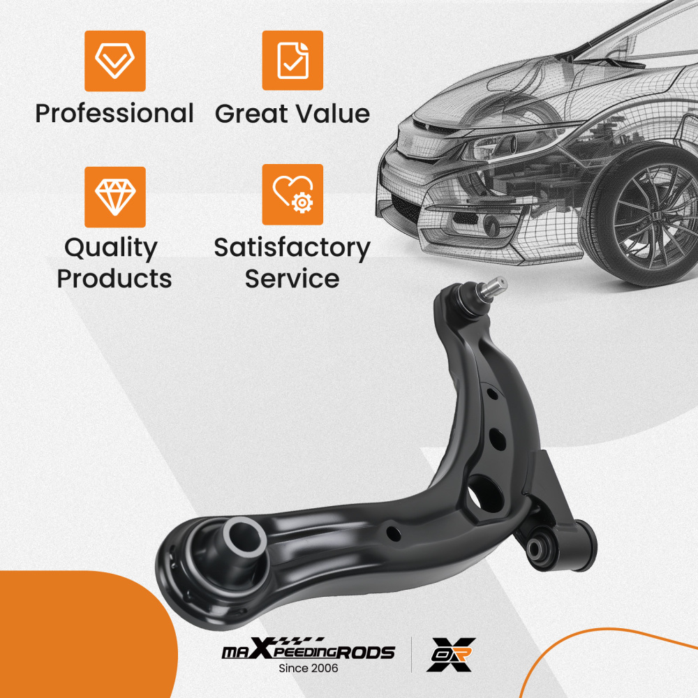 1pc Front Lower Passenger Side Control Arm compatible for Mazda MPV 00-06 K620339 Right