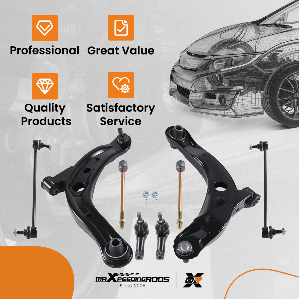 Front Lower Control Arm w/Ball Joint Sway Bar Link compatible for MAZDA MPV 01-2006 K620339