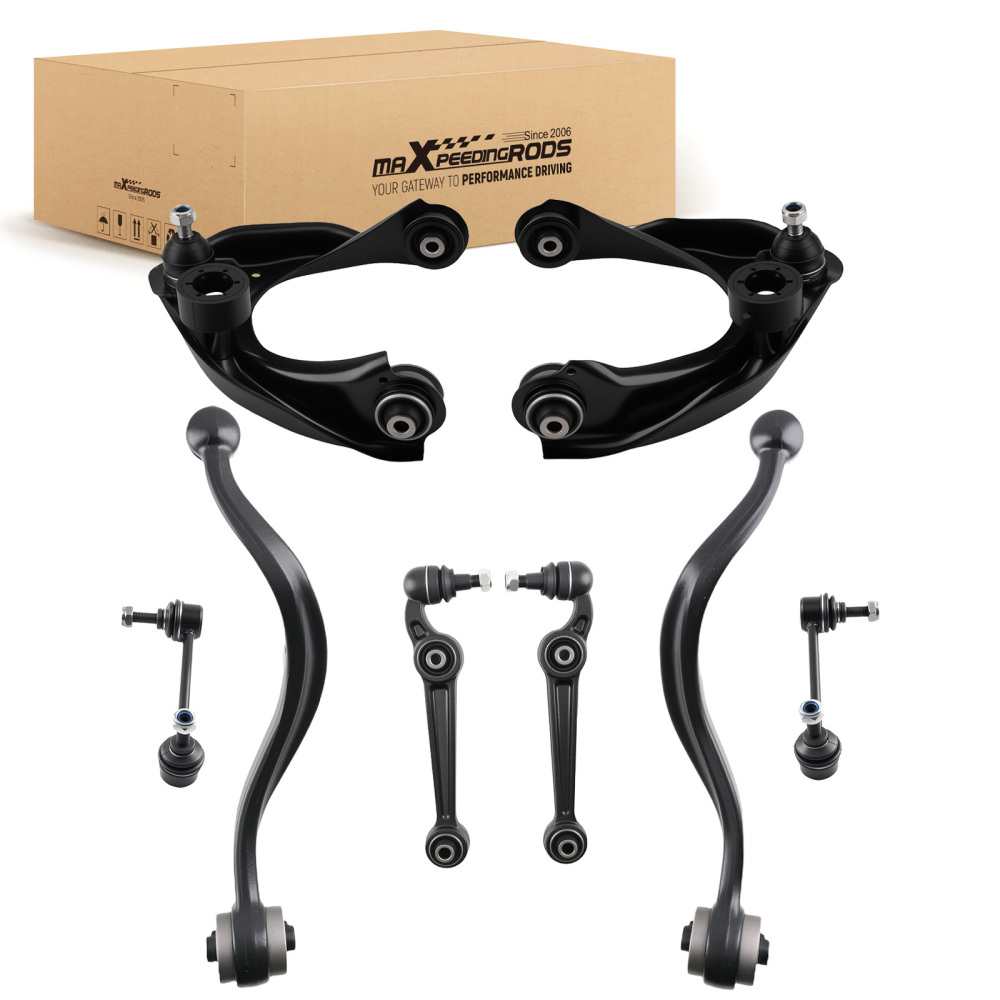 8x Suspension Front Lower Upper Control Arms Sway Bar compatible for Ford Fusion Mkz 07-10