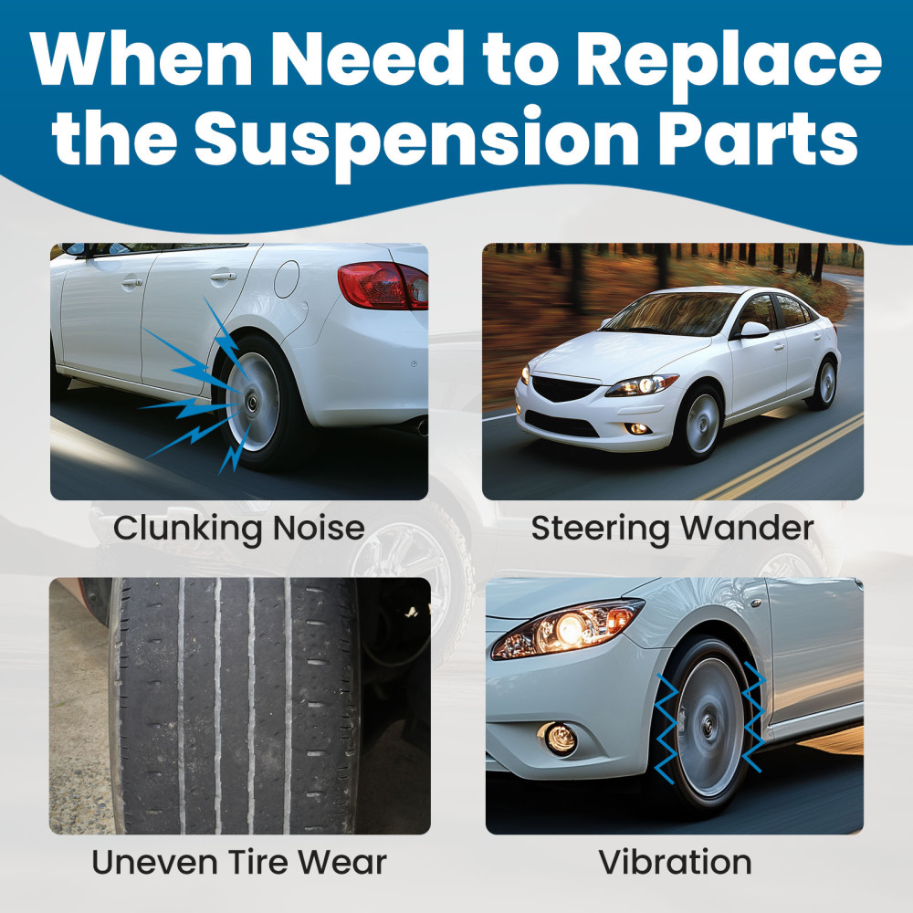 6 Piece Front Control Arm Rear Sway Bar End Link Kit compatible for Mazda 3 5 2004-2015