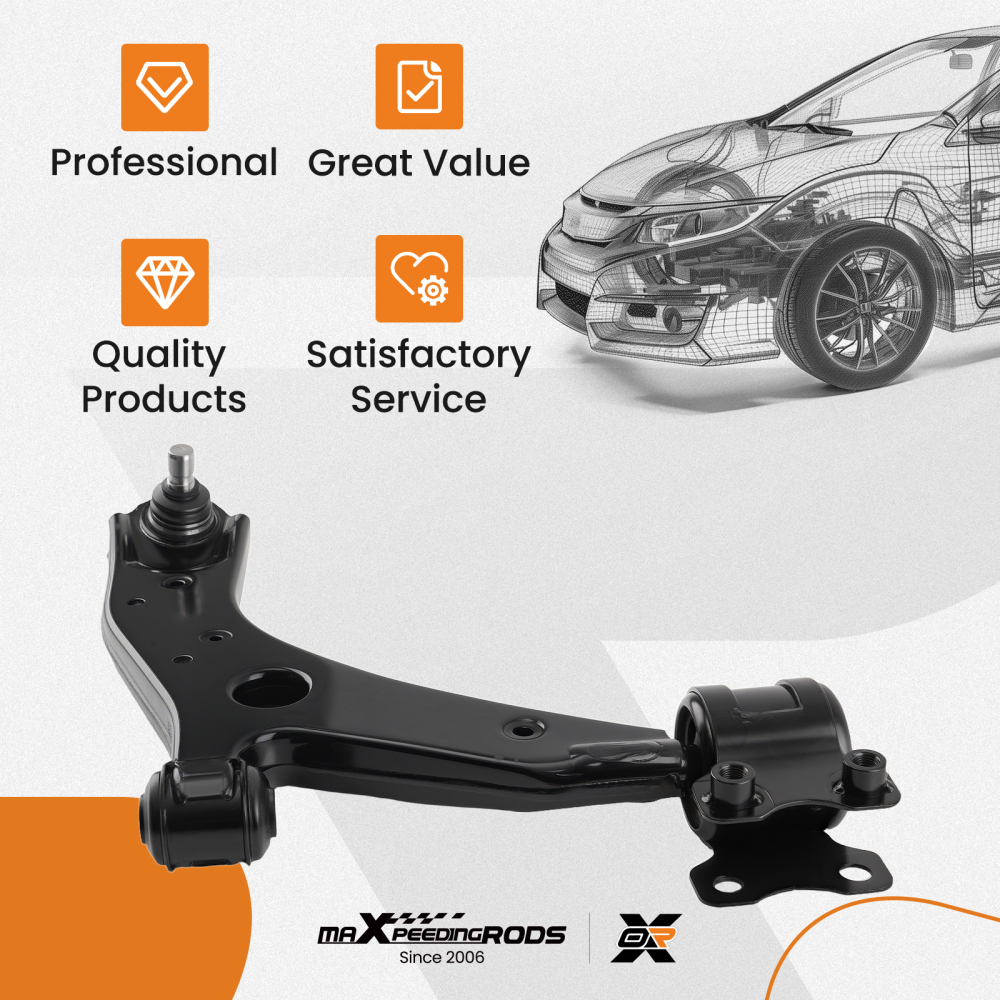 1x Front Lower Right Control Arm w/ Ball Joint compatible for Mazda 3 5 2004-2017 2009