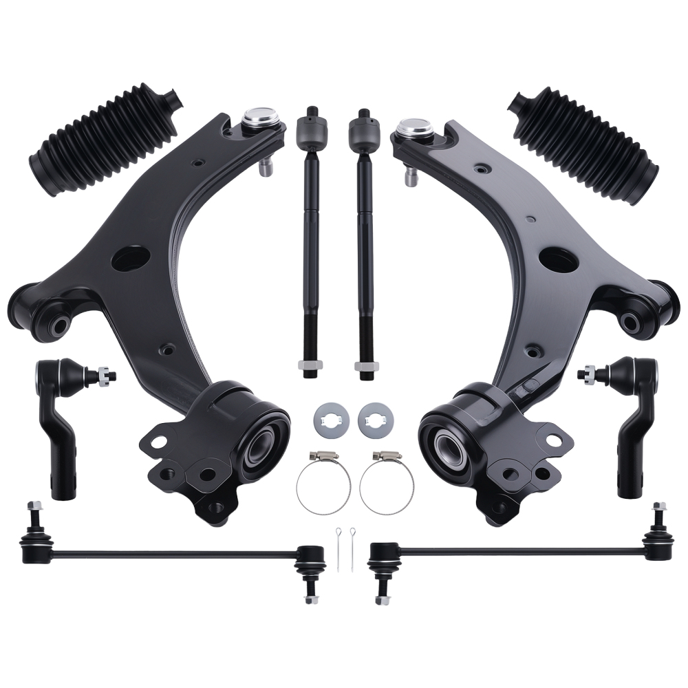 10PC Front Lower Control Arms w/ Ball Joint compatible for Mazda 3 2007-2009 Turbocharged