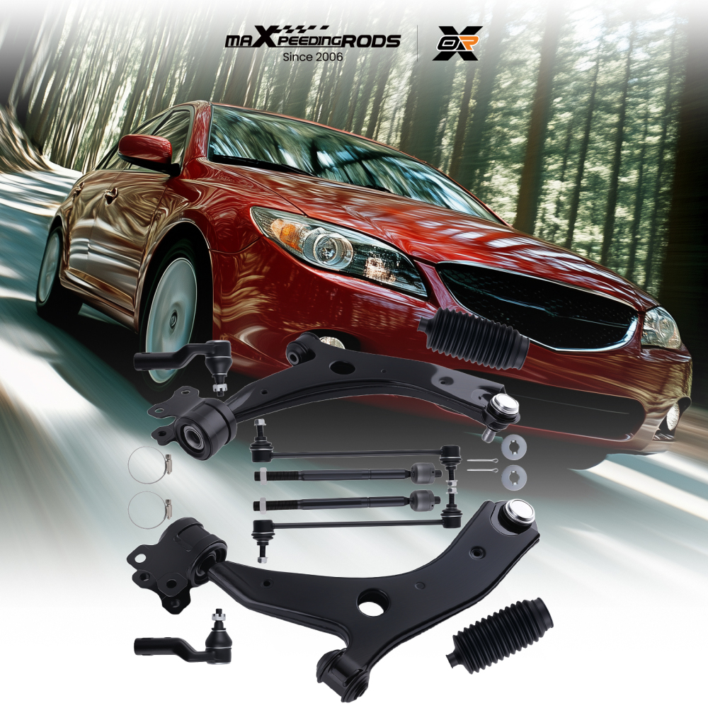 10PC Front Lower Control Arms w/ Ball Joint compatible for Mazda 3 2007-2009 Turbocharged