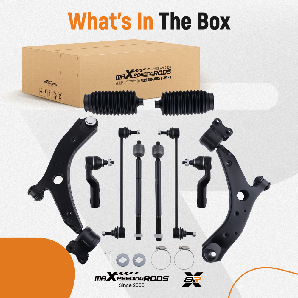 10PC Front Lower Control Arms w/ Ball Joint compatible for Mazda 3 2007-2009 Turbocharged