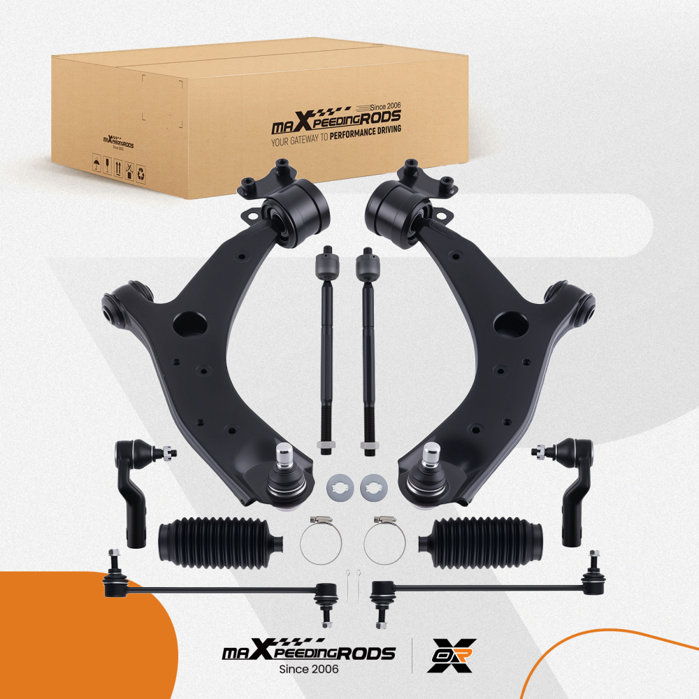 10PC Front Lower Control Arms w/ Ball Joint compatible for Mazda 3 2007-2009 Turbocharged