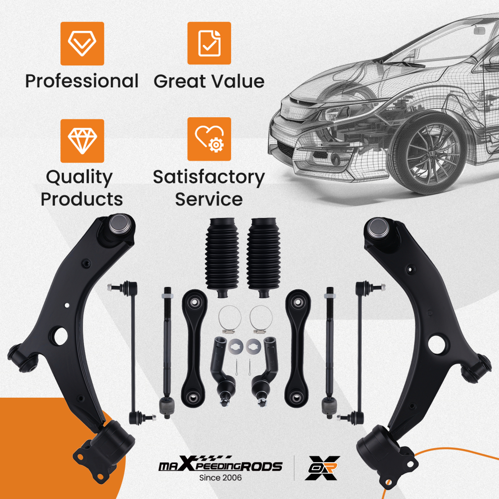 12x Front Lower Control Arm Ball Joint compatible for MAZDA 3 Mazdaspeed 2007-2009 K620067