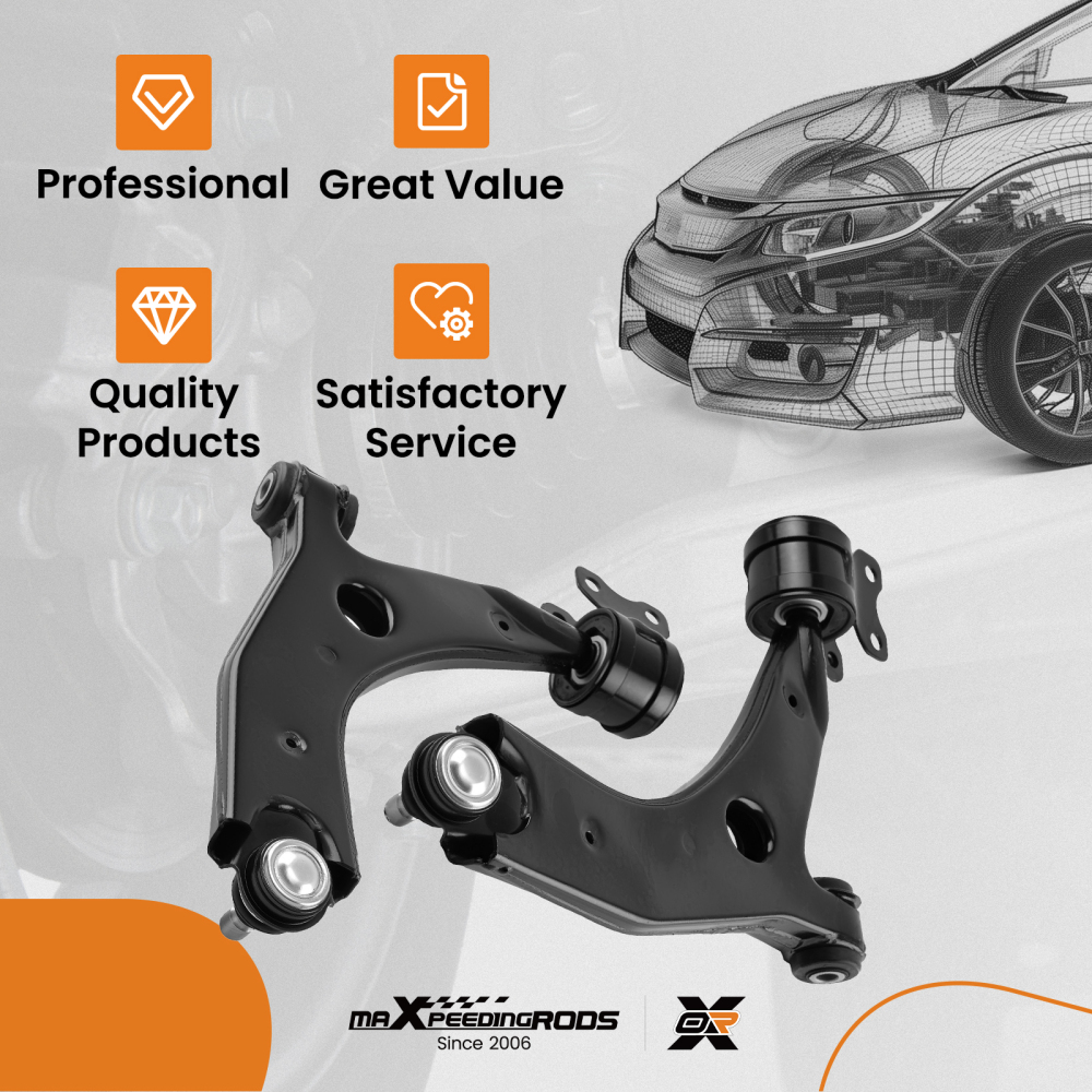 2x Front Lower Control Arm w/ Ball Joint compatible for Mazda 3 2007-2009 K620067 K620068