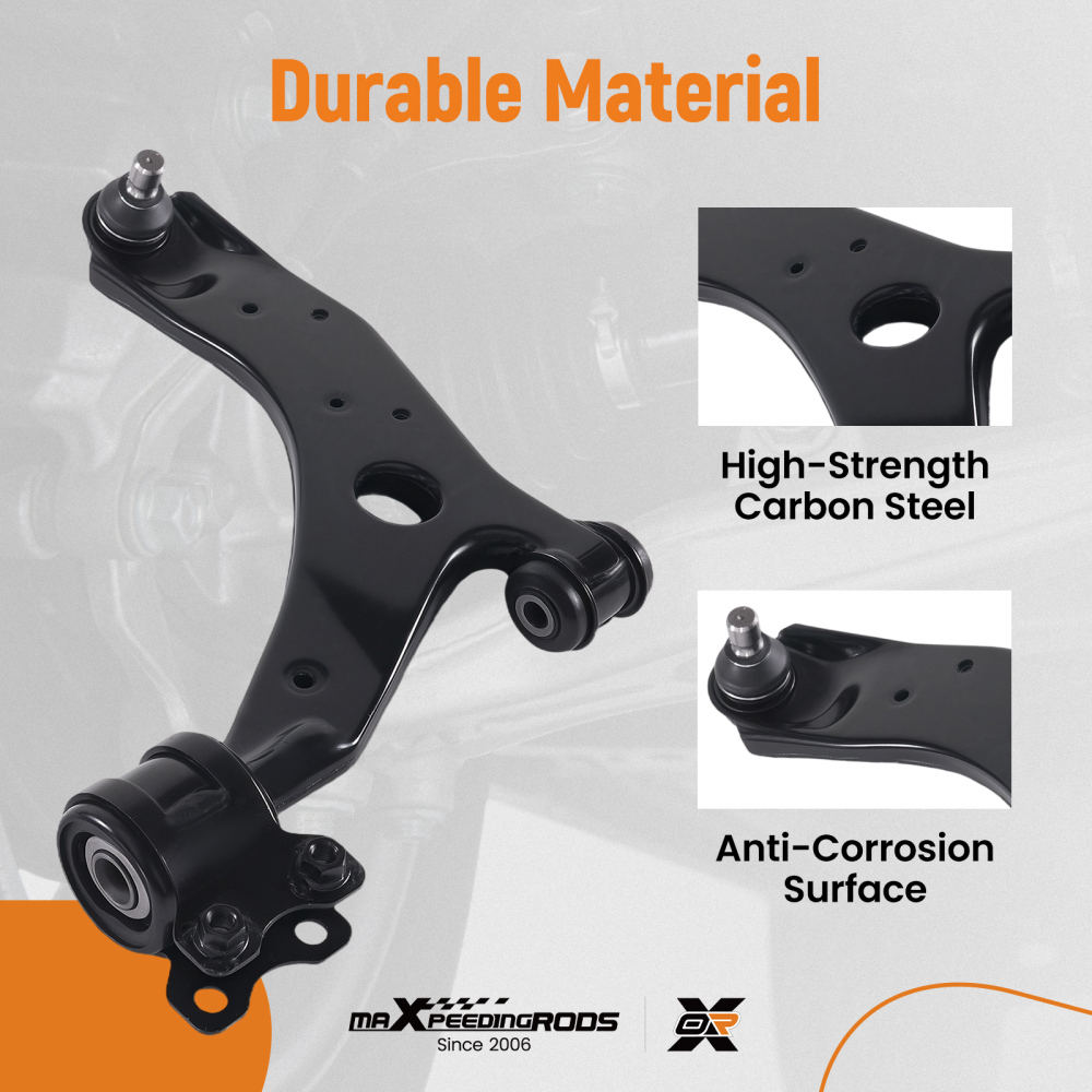 Front Lower Control Arms Sway Bar End Link For 2007-2009 compatible for Mazda 3 K620068 K620067