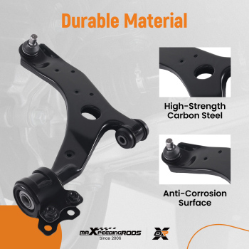 Front Lower Control Arms Sway Bar End Link For 2007-2009 compatible for Mazda 3 K620068 K620067
