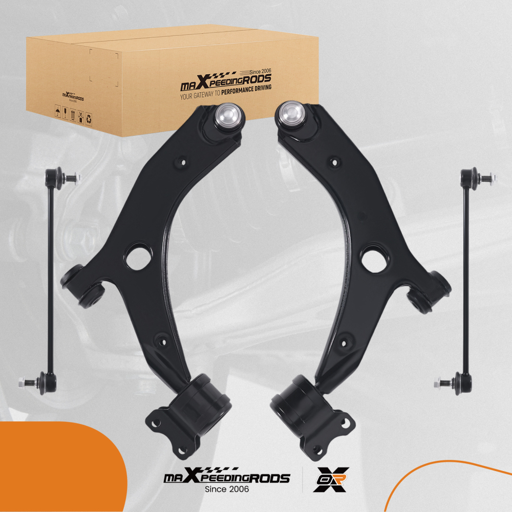 Front Lower Control Arms Sway Bar End Link For 2007-2009 compatible for Mazda 3 K620068 K620067