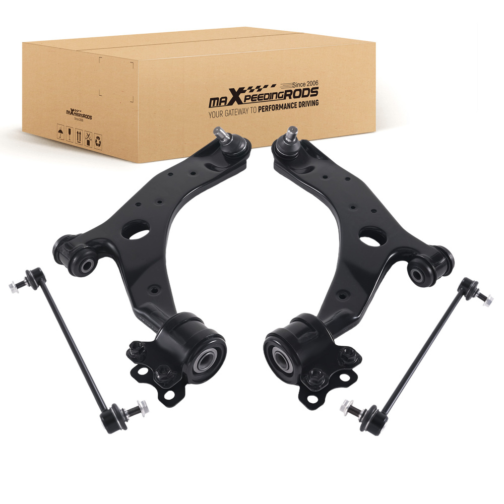 Front Lower Control Arms Sway Bar End Link For 2007-2009 compatible for Mazda 3 K620068 K620067