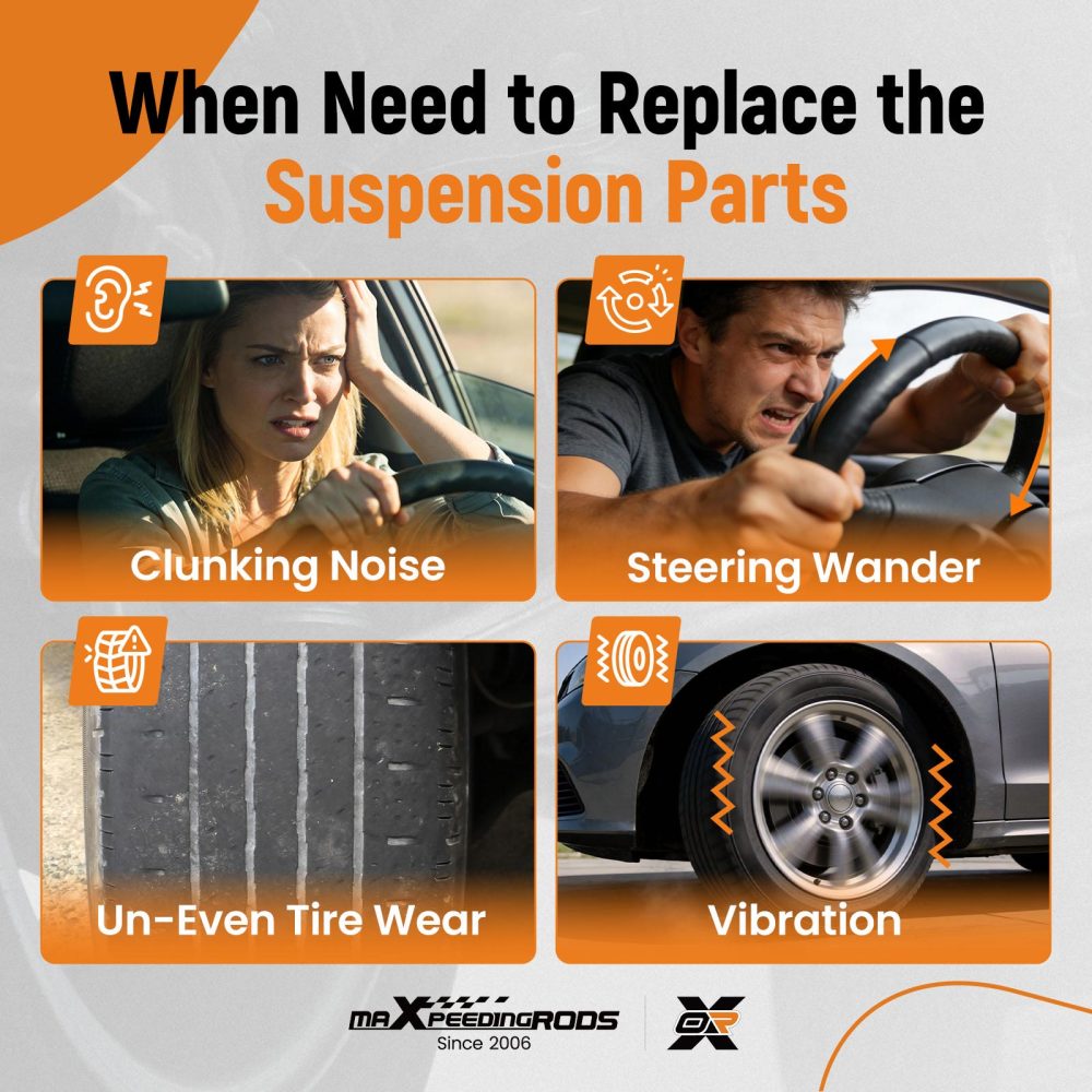 6x Front Lower Control Arm Tie Rod End compatible for Mazda 3 2007-2009 K620068 K620067