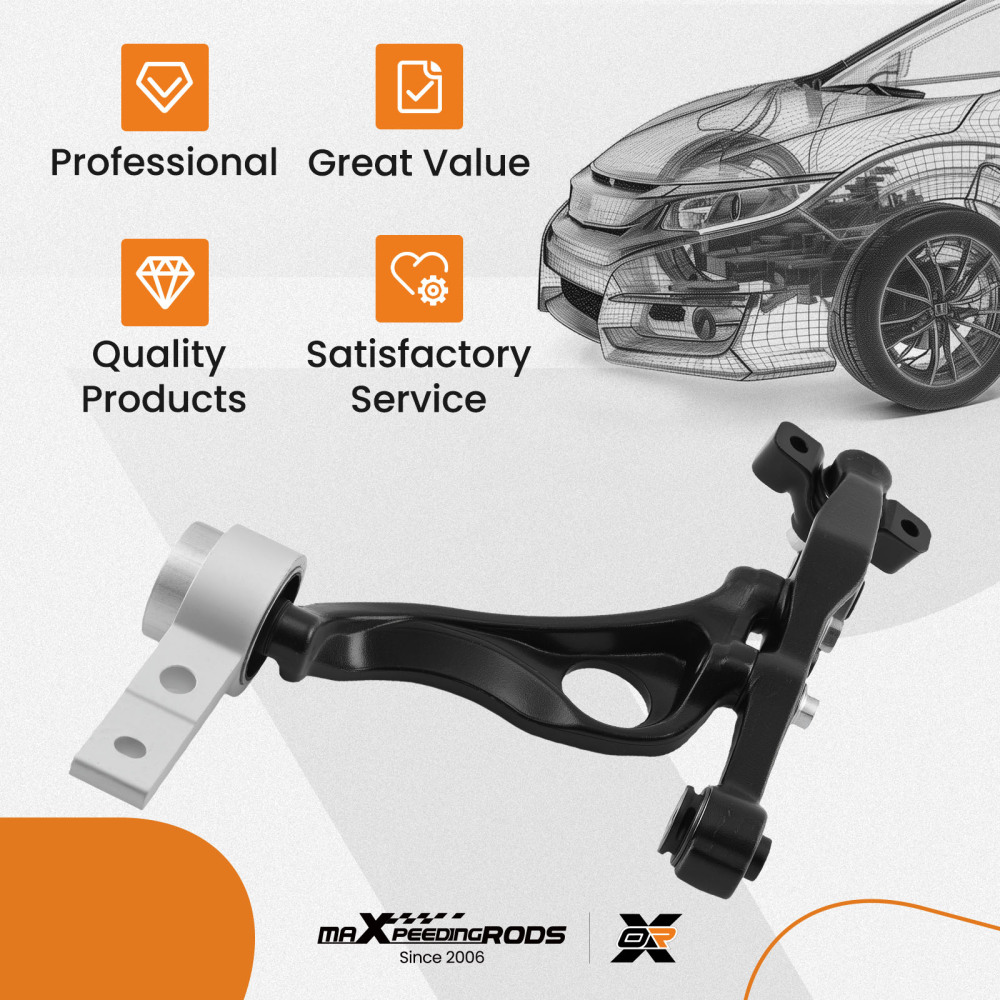 Front Lower Left Control ArmBall Joint compatible for Mazda 6 2009-2013 K622045 Driver