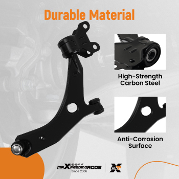 6PC Front Lower Control Arms Inner Outer Tie Rod Ends Kit compatible for Mazda 3 2010-2013