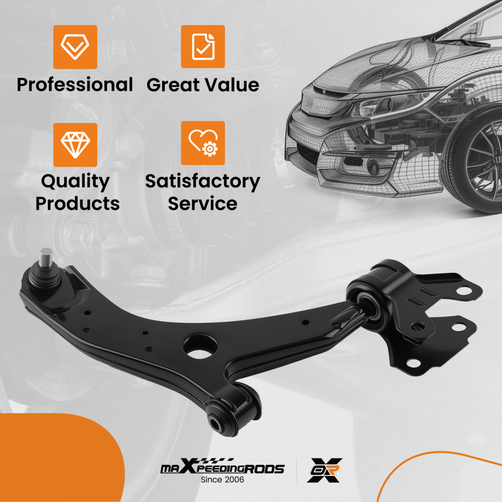 Control Arm Assembly compatible for Mazda 3 2010-2013 Front Lower Passenger Side