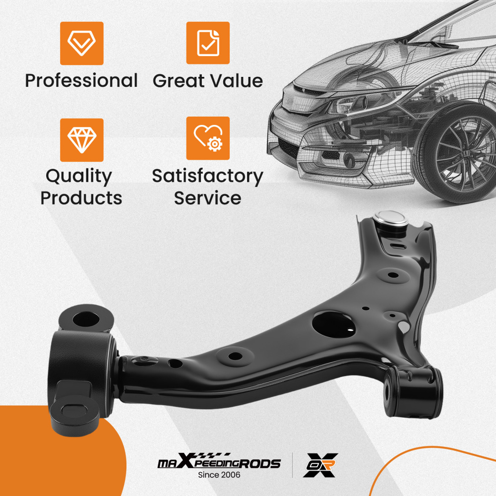 Front Right Lower Control Arm w/ Ball Joint Assembly Compatible for Mazda 6 CX-5 2013-2016