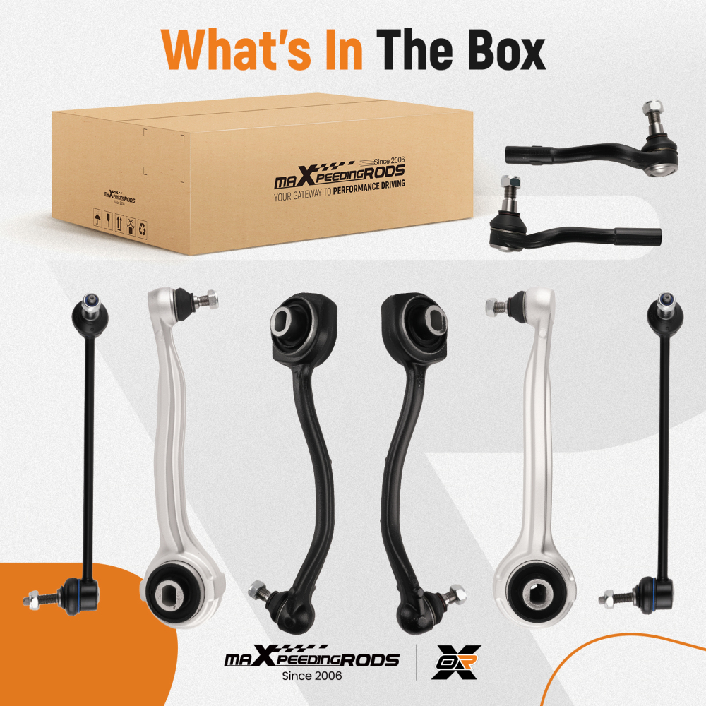 8X FRONT UPPER+LOWER WISHBONE CONTROL ARM SET compatible for MERCEDES-BENZ CL203 S203 W203