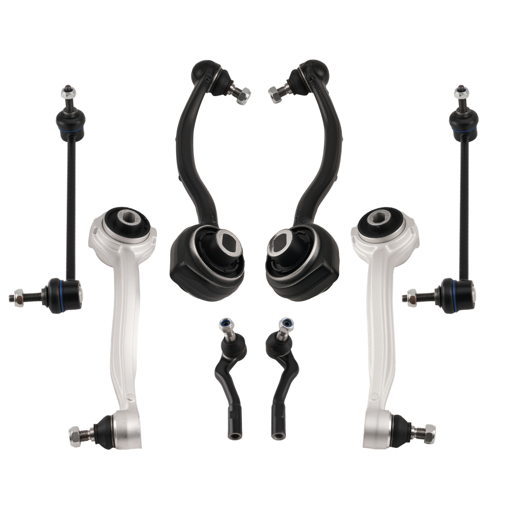 8X FRONT UPPER+LOWER WISHBONE CONTROL ARM SET compatible for MERCEDES-BENZ CL203 S203 W203