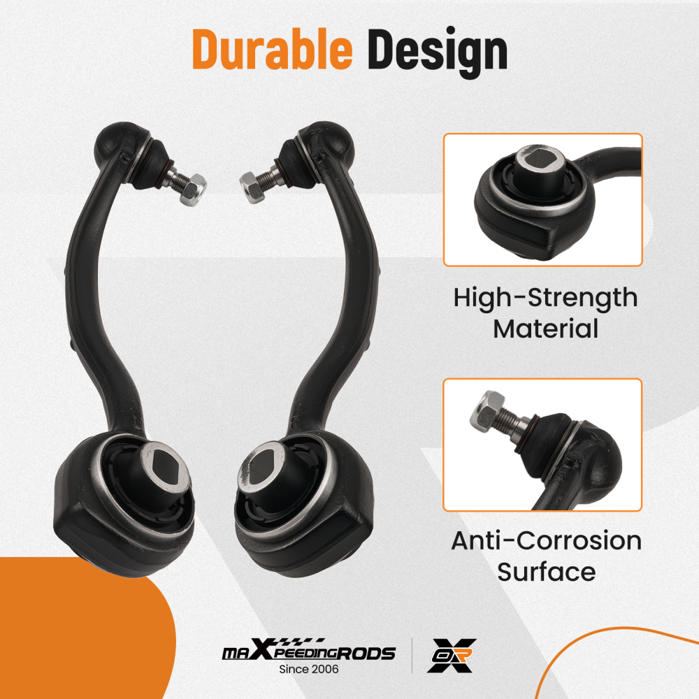 8X FRONT UPPER+LOWER WISHBONE CONTROL ARM SET compatible for MERCEDES-BENZ CL203 S203 W203