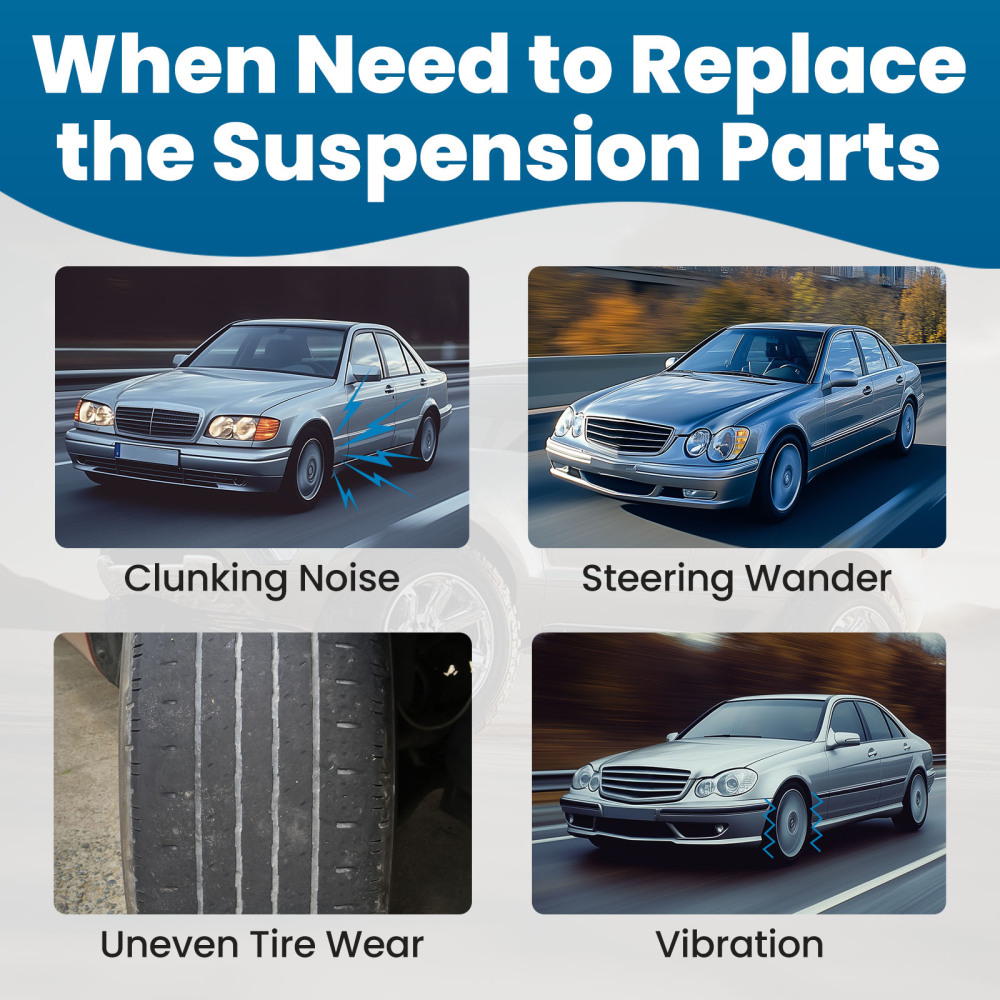 10pc Lower Control Arm Swaybar Tierod compatible for Mercedes Benz CLK500/CLK550 2001-2009