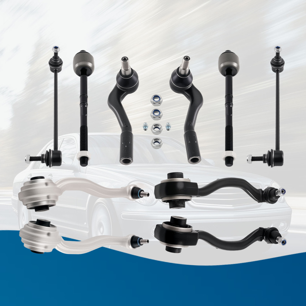 10pc Lower Control Arm Swaybar Tierod compatible for Mercedes Benz CLK500/CLK550 2001-2009
