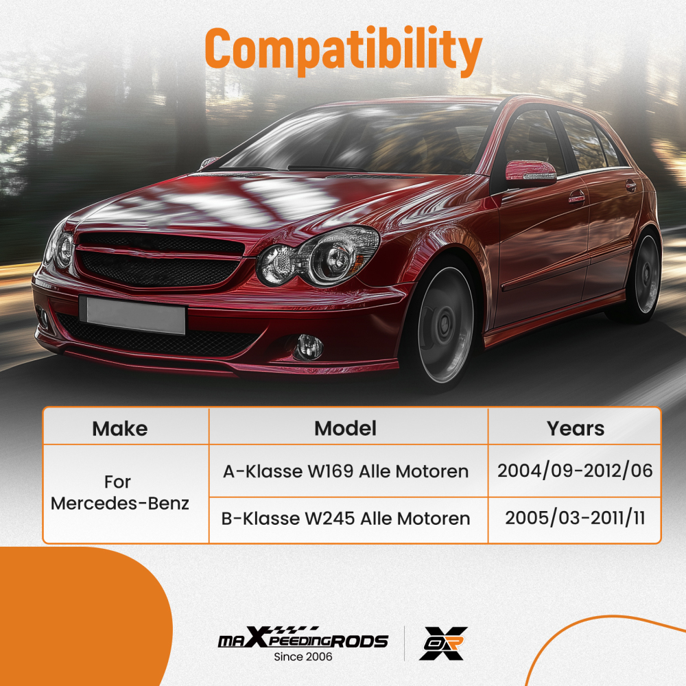 8 SET BRACCIO DI CONTROLLO ANTERIORE compatibile per MERCEDES-BENZ A-CLASS W169 B-CLASS W245