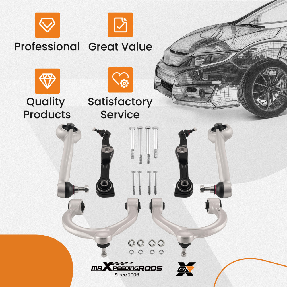 JUEGO DE 6 BRAZOS DE CONTROL DELANTERO compatible para MERCEDES-BENZ CLASE S V221 W221 COUPÉ