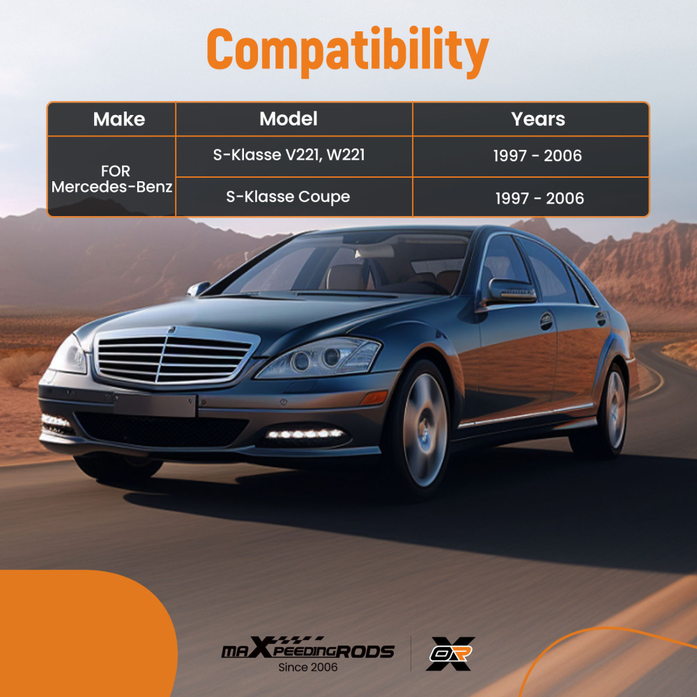 JUEGO DE 6 BRAZOS DE CONTROL DELANTERO compatible para MERCEDES-BENZ CLASE S V221 W221 COUPÉ