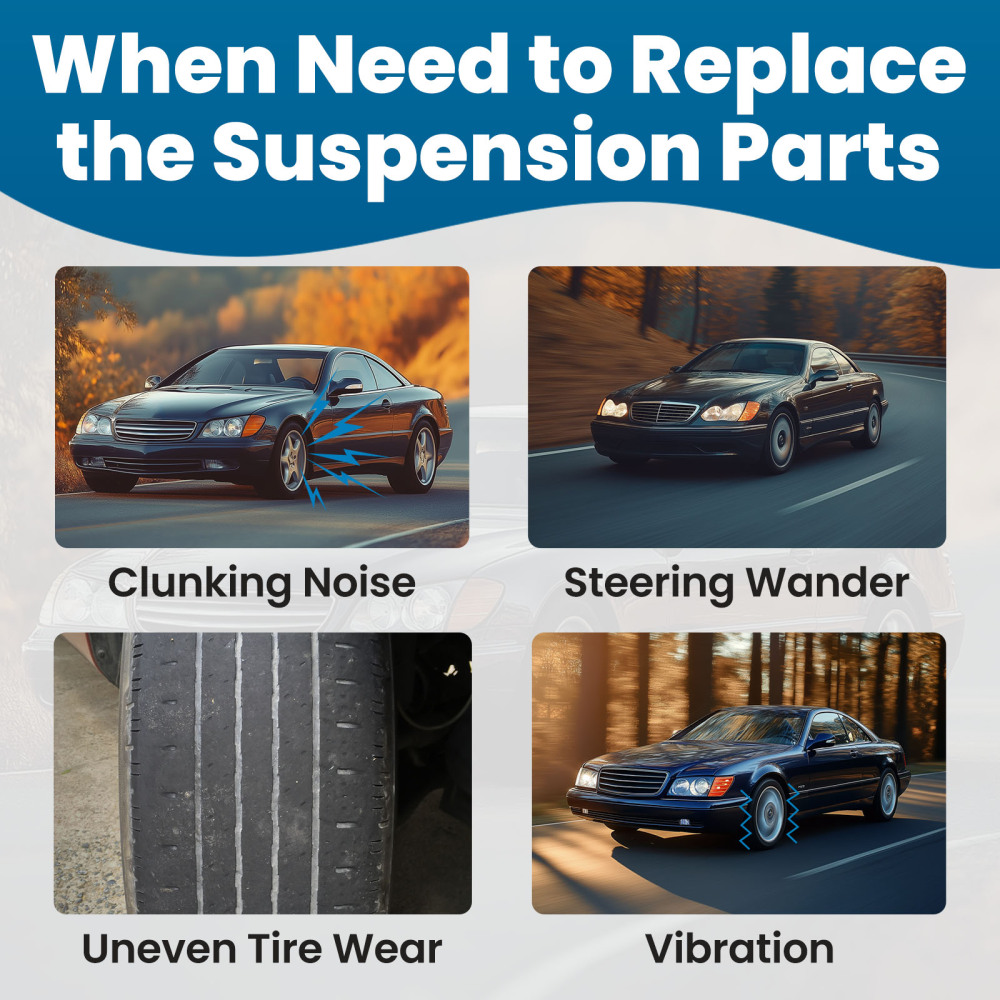 Front Upper Control Arm + Ball Joint compatible for Mercedes 500SEL 1992-1993 K90420 K90421