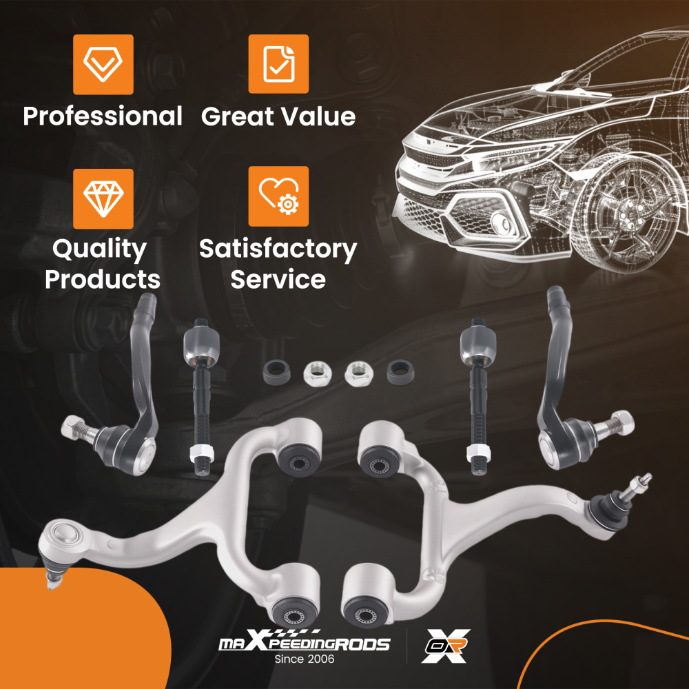Front Upper Control Arm Tie Rods compatible for Mercedes-Benz ML320 ML350 ML500 1998-2005