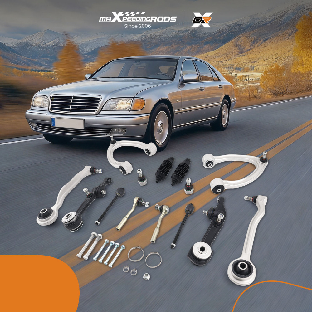 14X FRONT SUSPENSION CONTROL ARMS WISHBONE LEFT+RIGHT compatible for MERCEDE W220 W221 W222